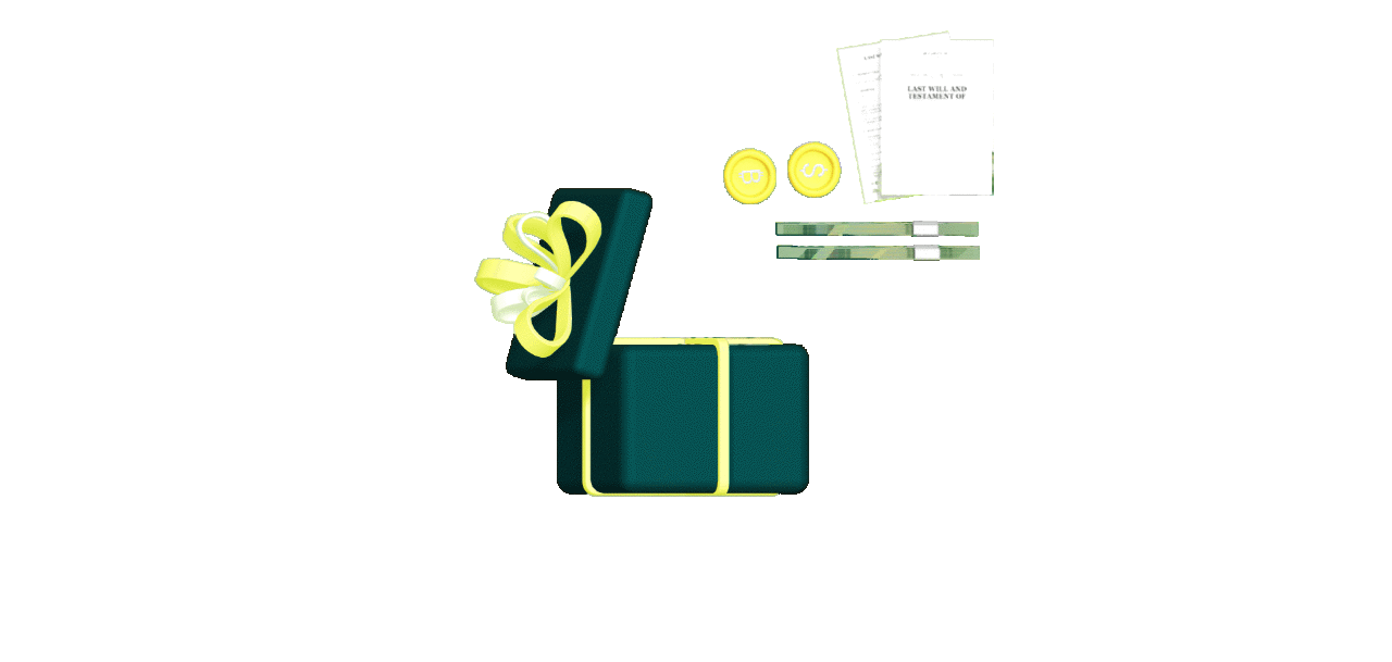 Animated illustration of a philanthropic gift